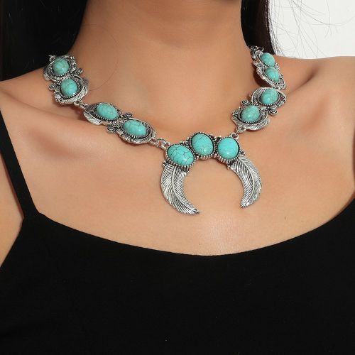 Collier avec turquoise - SHEIN - Modalova