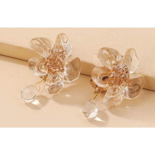 Boucles d'oreilles design fleur en acrylique - SHEIN - Modalova