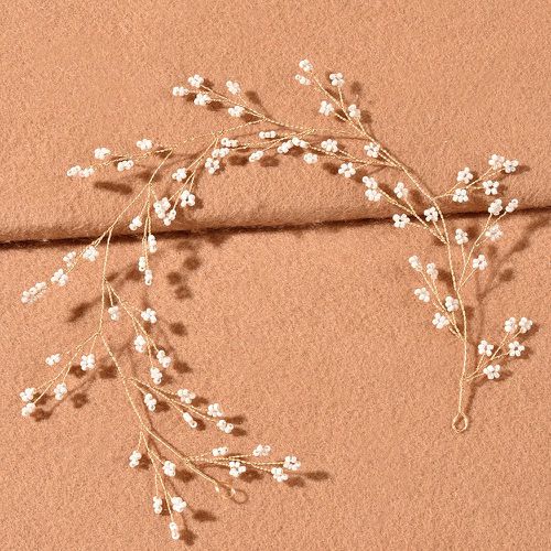 Bandeau pour cheveux avec fleur perlée - SHEIN - Modalova