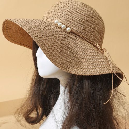 Chapeau en paille avec perles - SHEIN - Modalova