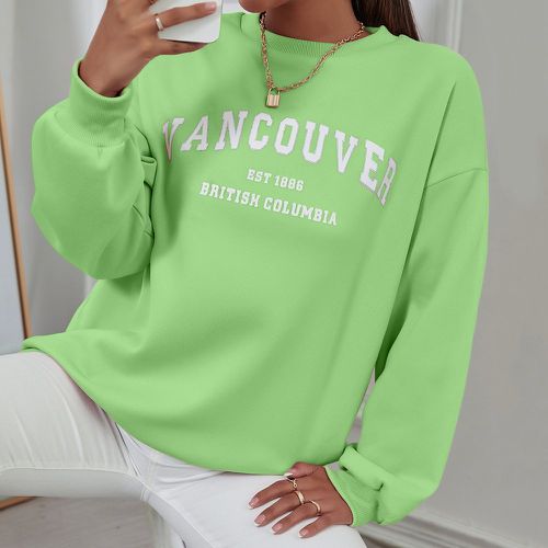 Sweat-shirt avec motif lettre - SHEIN - Modalova