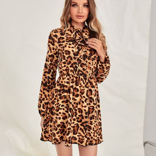 Robe à léopard à nœud - SHEIN - Modalova