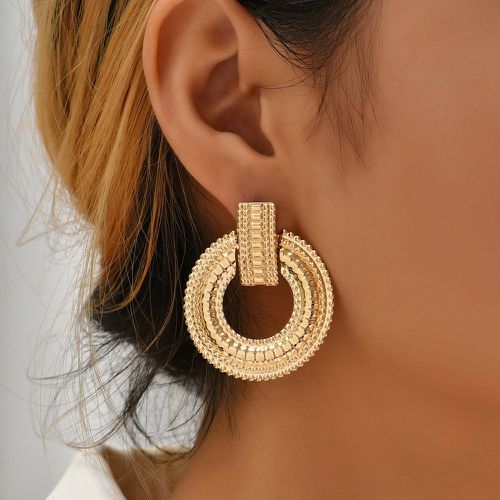 Boucles d'oreilles texturées métallique - SHEIN - Modalova
