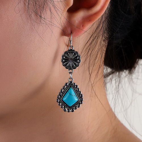 Boucles d'oreilles vintages à turquoise - SHEIN - Modalova