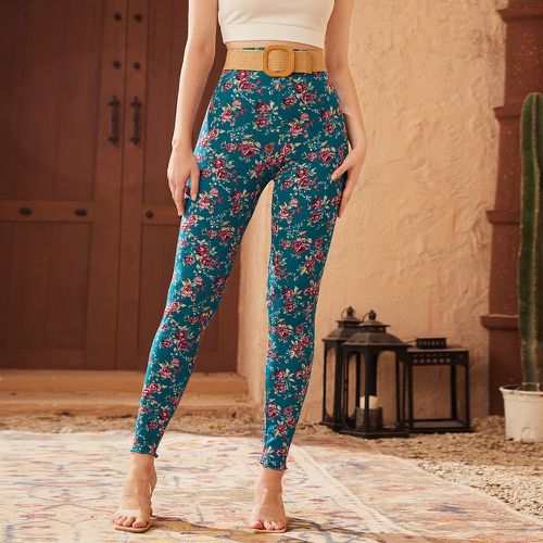 Legging à imprimé floral - SHEIN - Modalova