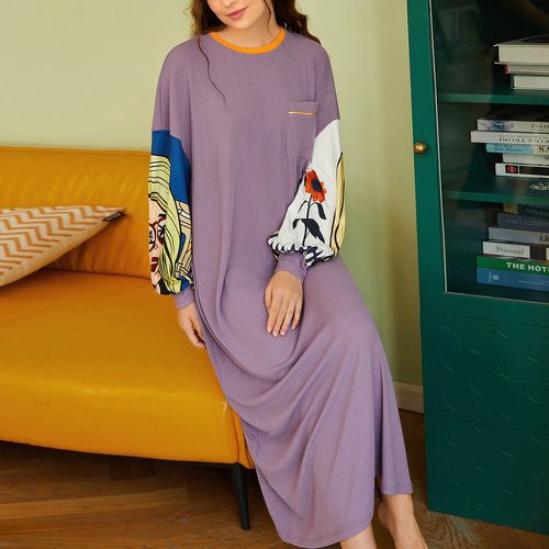 Robe de nuit avec imprimé pop art - SHEIN - Modalova