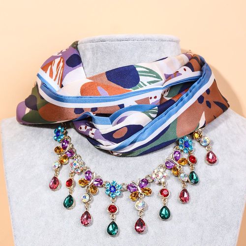 Écharpe collier à strass à détail papillon - SHEIN - Modalova
