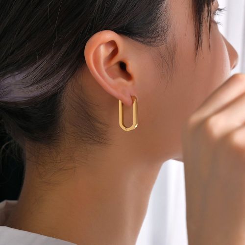 Créoles design géométrique - SHEIN - Modalova