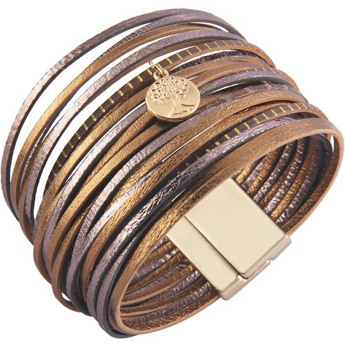 Bracelet multicouche en cuir PU - SHEIN - Modalova