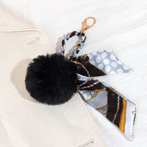 Breloque de sac à détail foulard design pompon - SHEIN - Modalova
