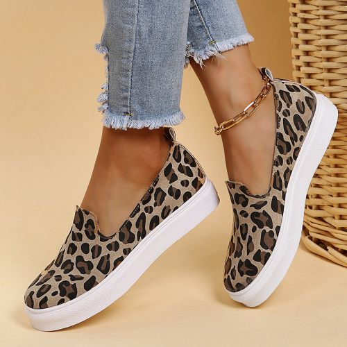 Chaussures glissantes décontractées avec motif léopard - SHEIN - Modalova