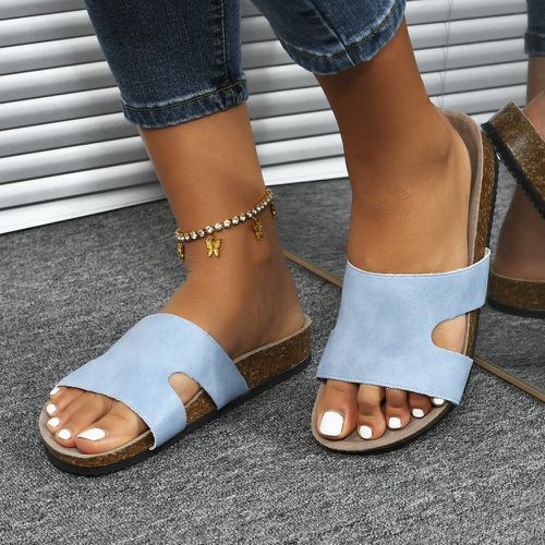 Sandales plates brillantes ample - SHEIN - Modalova