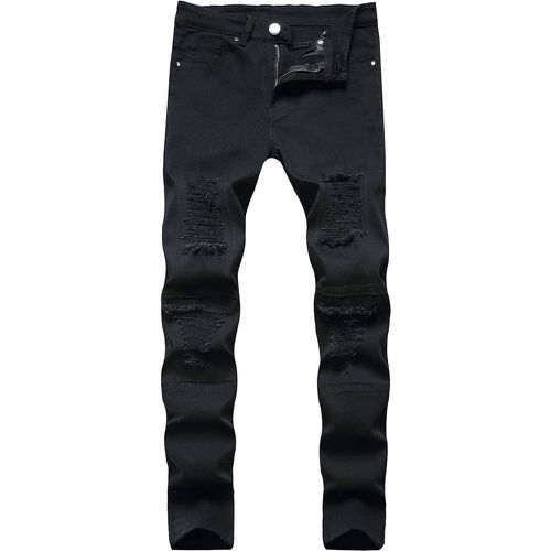 Homme Jean skinny déchiré zippé - SHEIN - Modalova