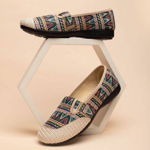 Chaussures plates tressées avec motif géométrique - SHEIN - Modalova