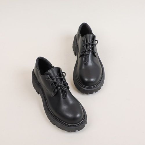 Chaussures oxford minimaliste à lacets à plate-forme - SHEIN - Modalova