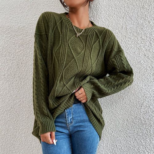 Pull en tricot losangé - SHEIN - Modalova