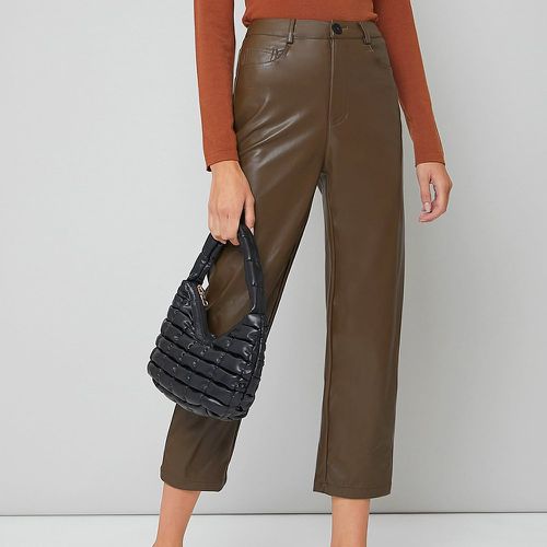 Pantalon taille haute en cuir PU - SHEIN - Modalova