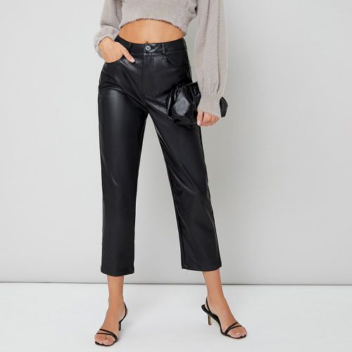 Pantalon taille haute en cuir PU à poche - SHEIN - Modalova