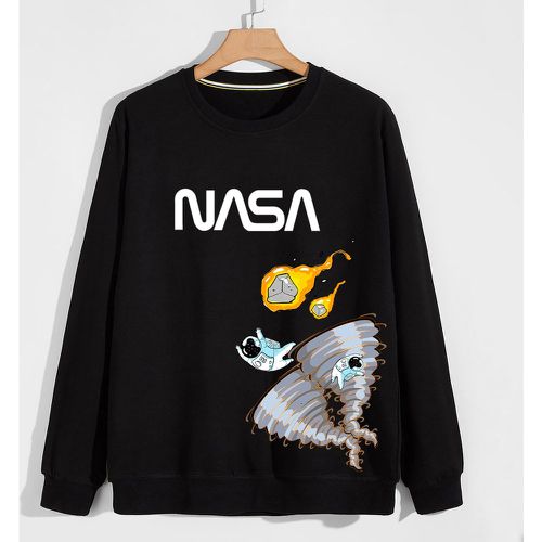 Sweat-shirt à motif astronaute et lettre - SHEIN - Modalova