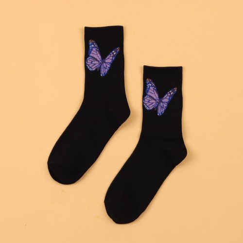 Chaussettes avec imprimé papillon - SHEIN - Modalova