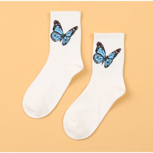 Chaussettes avec imprimé papillon - SHEIN - Modalova