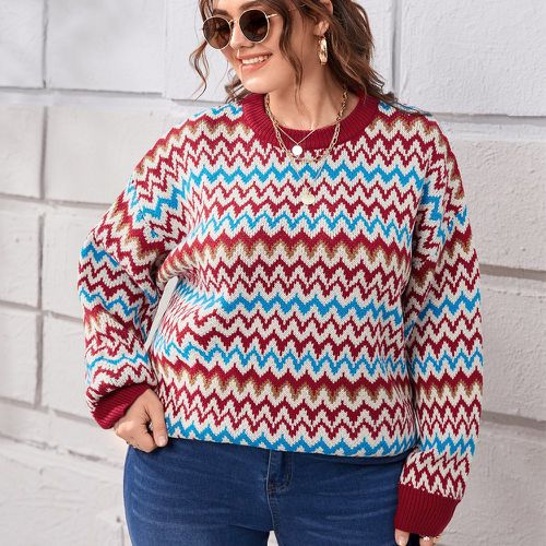 Pull à motif à chevrons - SHEIN - Modalova