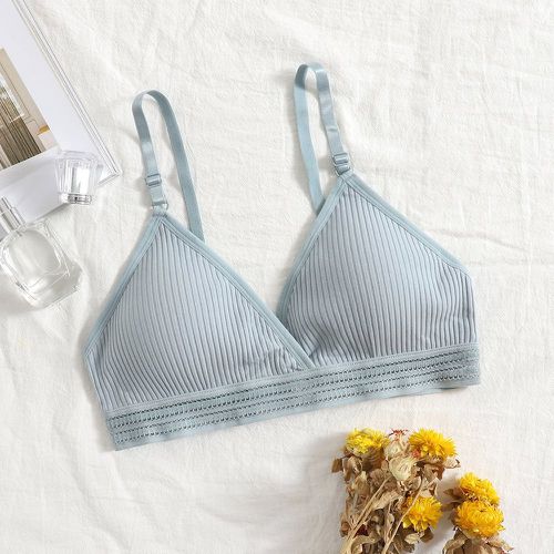 Bralette unicolore à anneau - SHEIN - Modalova