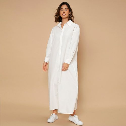 Robes arabes Avec boutons devant Simple Unicolore - SHEIN - Modalova