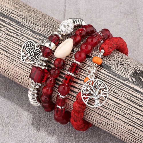 Pièces Bracelet à perles à breloque arbre - SHEIN - Modalova