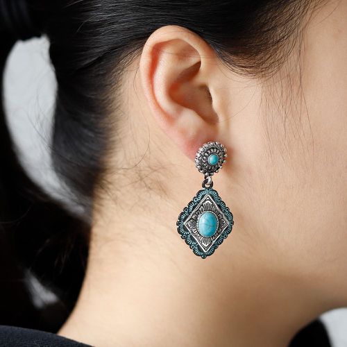 Pendants d'oreilles à détail turquoise - SHEIN - Modalova