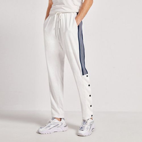 Pantalon de survêtement à nœud avec rayures latérales à bouton - SHEIN - Modalova