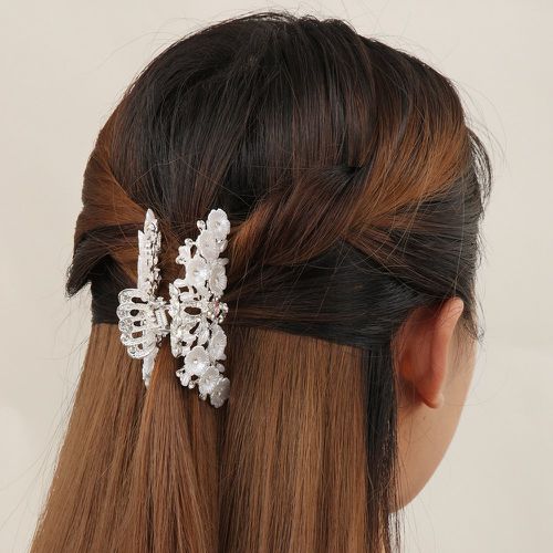 Griffe à cheveux avec fleur à strass - SHEIN - Modalova