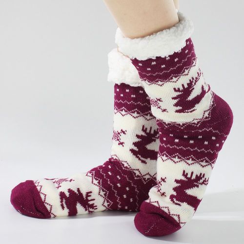 Chaussettes à imprimé Noël renne - SHEIN - Modalova