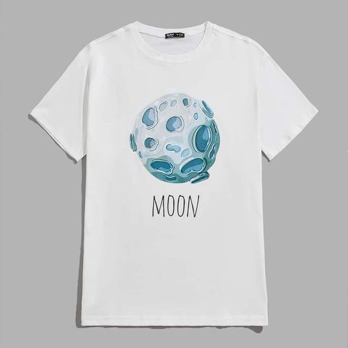 Homme T-shirt lettre planète - SHEIN - Modalova
