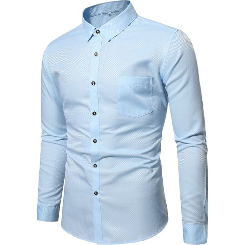 Chemise à patch à poche à bouton - SHEIN - Modalova