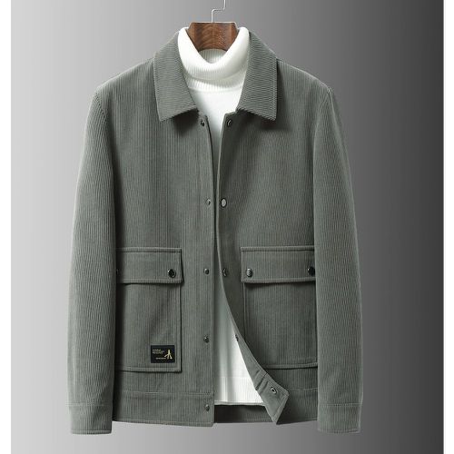 Manteau en velours côtelé avec pièce lettre (sans pull) - SHEIN - Modalova