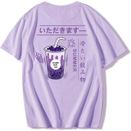 T-shirt avec motif lettre japonaise - SHEIN - Modalova