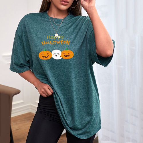 T-shirt halloween & graphique de slogan - SHEIN - Modalova