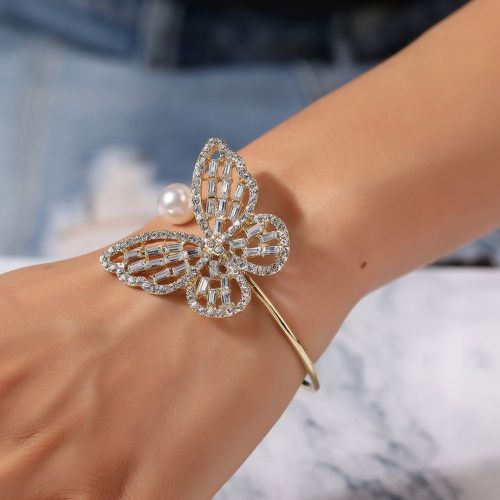 Bracelet fausse perle à détail papillon - SHEIN - Modalova