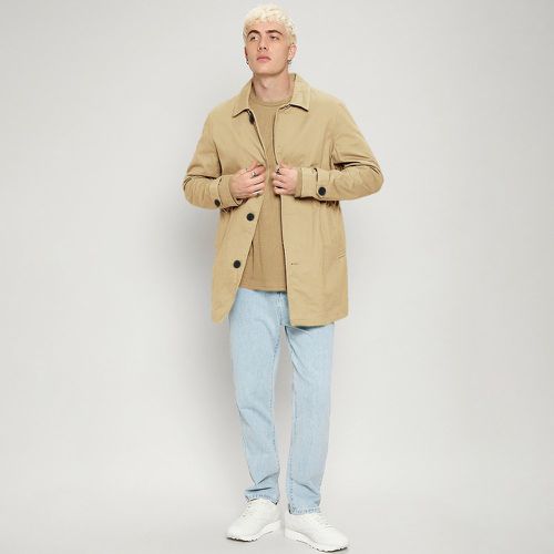 Homme Trench unicolore à bouton - SHEIN - Modalova