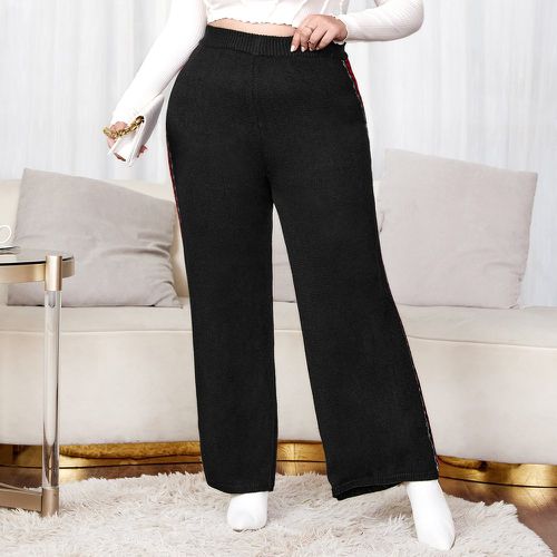 Pantalon à motif géométrique en tricot - SHEIN - Modalova
