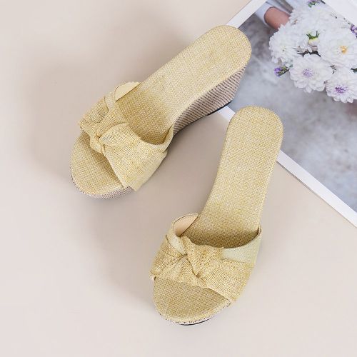 Sandales compensées en maille avec nœud - SHEIN - Modalova