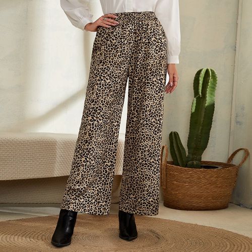 Pantalon ample léopard - SHEIN - Modalova