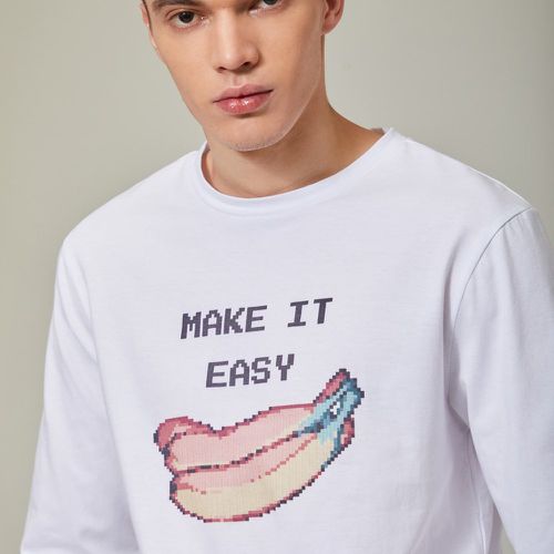 T-shirt à motif banane & slogan - SHEIN - Modalova