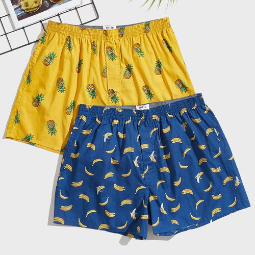 Pièces Short de pyjama aléatoire à imprimé banane & ananas - SHEIN - Modalova