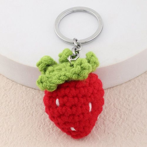 Porte-clés avec pendentif de fraise - SHEIN - Modalova