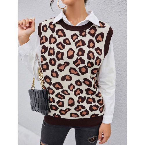 Pull sans manches à motif léopard (sans blouse) - SHEIN - Modalova