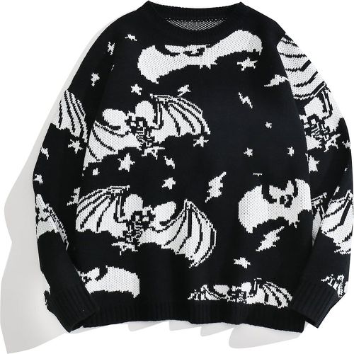 Pull à motif chauve souris & squelette - SHEIN - Modalova