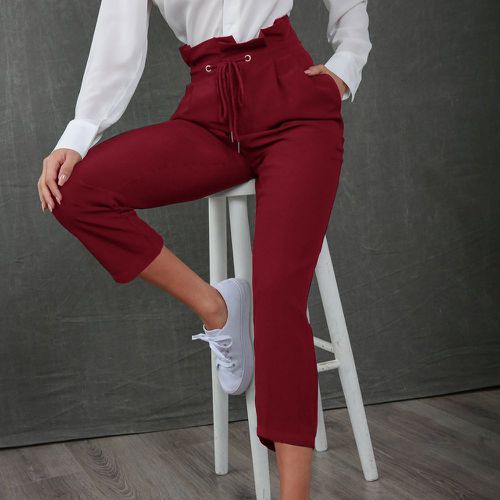 Pantalon à taille froncée avec poches - SHEIN - Modalova