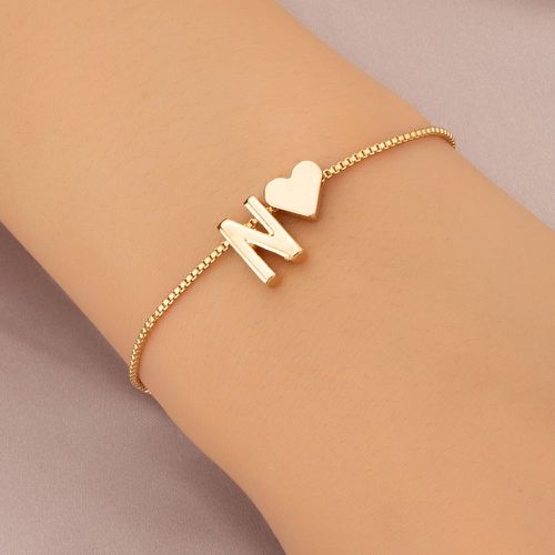 Bracelet cœur à lettres - SHEIN - Modalova